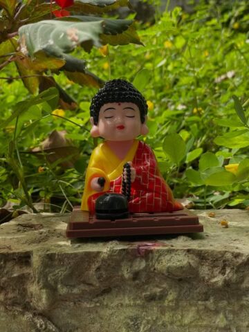 Solar Buddha Red & Yellow (With Hair)